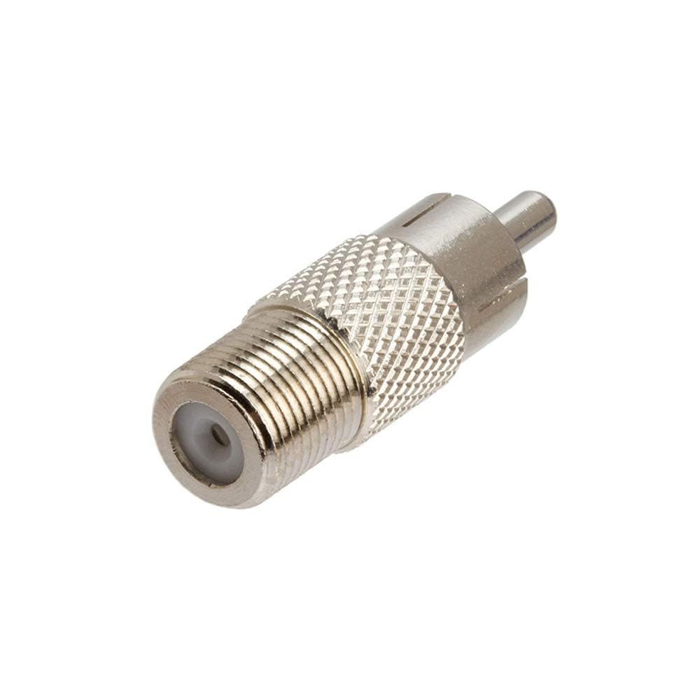 Cmple - F-Type Female to RCA Female Adapter Audio Video RCA Jack to F Jack Connector Converter Coax Coaxial Cable Joiner