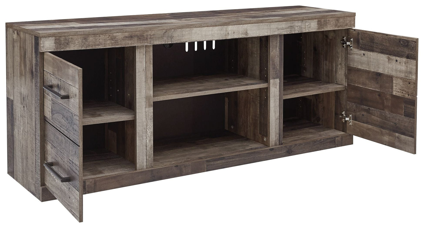 Derekson - LG TV Stand w/Fireplace Option - Multi Gray