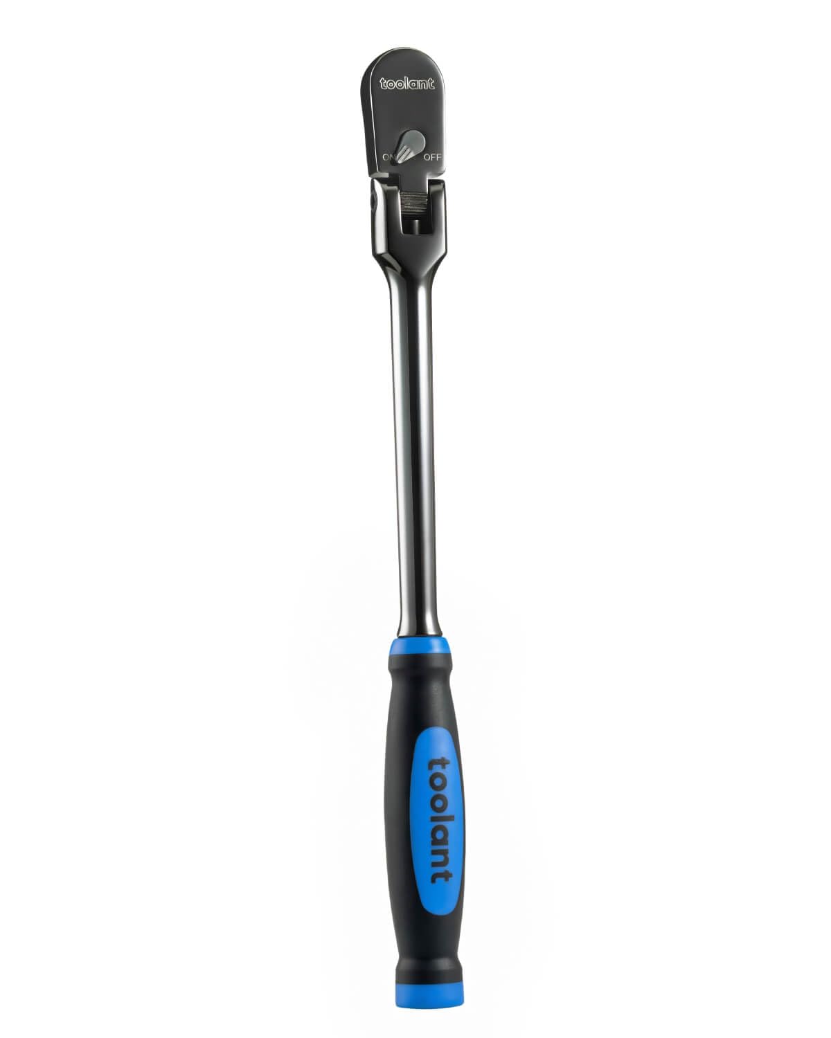 toolant 3/8" Drive Flex Head Ratchet Wrenches, 90 Tooth Compact Flex Head Socket Ratchet Wrench, 12 Inch Length
