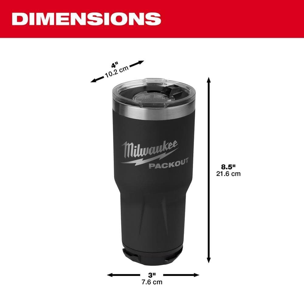Milwaukee Packout Insulated Tumbler 890 Ml (Black) - 48-22-8393B