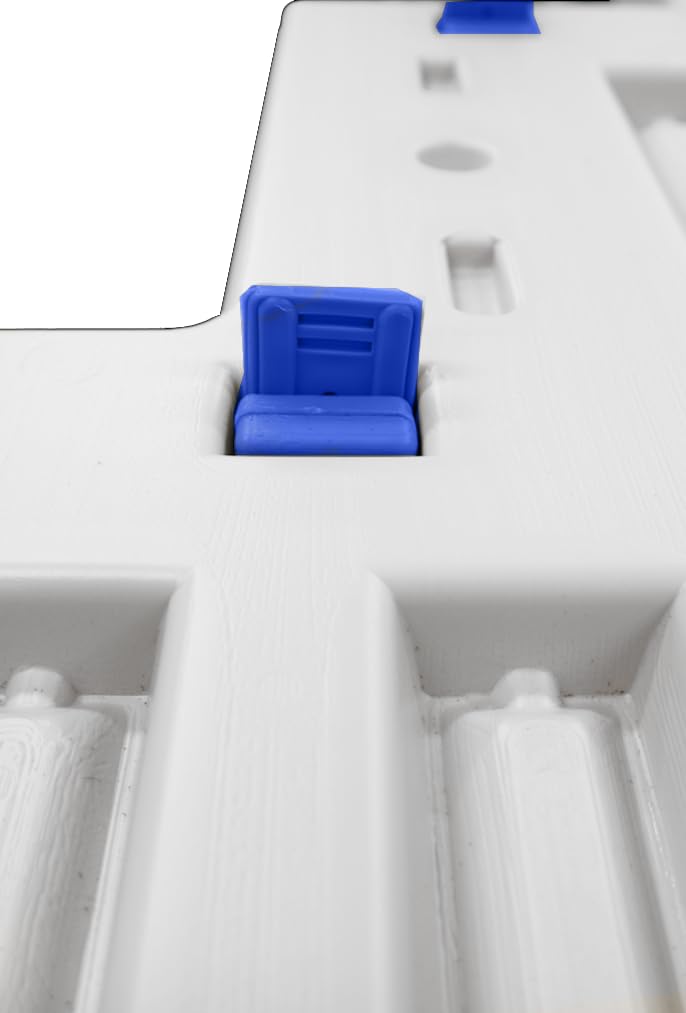 Confer Plastics Step-1X: Sturdy Above Ground Entry System with Dual Handrails and Slip-Resistant Steps, Easy Installation, Supports up to 400 lbs - Proudly Made in USA. Warm Grey with Grey Treads