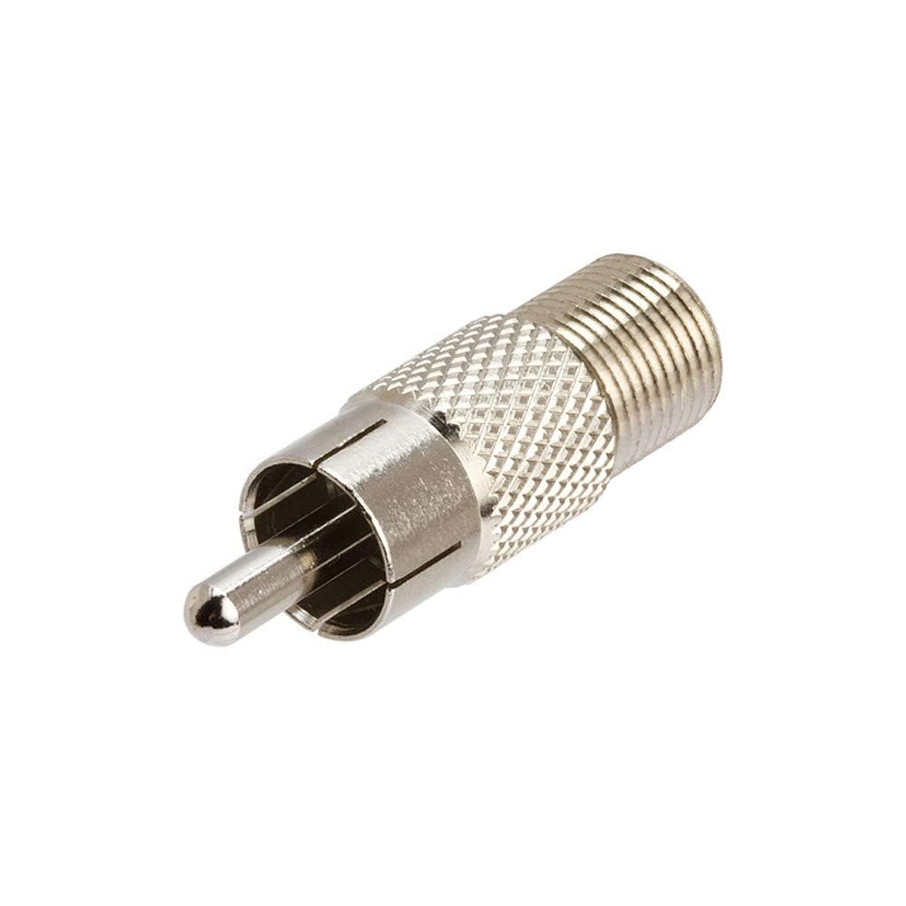 Cmple - F-Type Female to RCA Female Adapter Audio Video RCA Jack to F Jack Connector Converter Coax Coaxial Cable Joiner