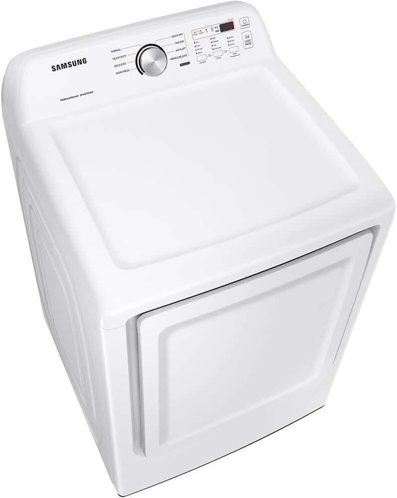 Samsung 7.2 cu. ft. Capacity Top Load Electric Dryer with Sensor Dry, White, DVE45T3200W/A3