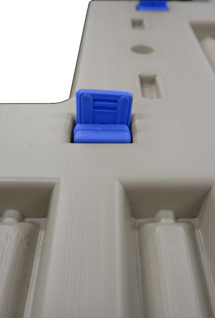 Confer Plastics Step-1X: Sturdy Above Ground Entry System with Dual Handrails and Slip-Resistant Steps, Easy Installation, Supports up to 400 lbs - Proudly Made in USA. Warm Grey with Grey Treads