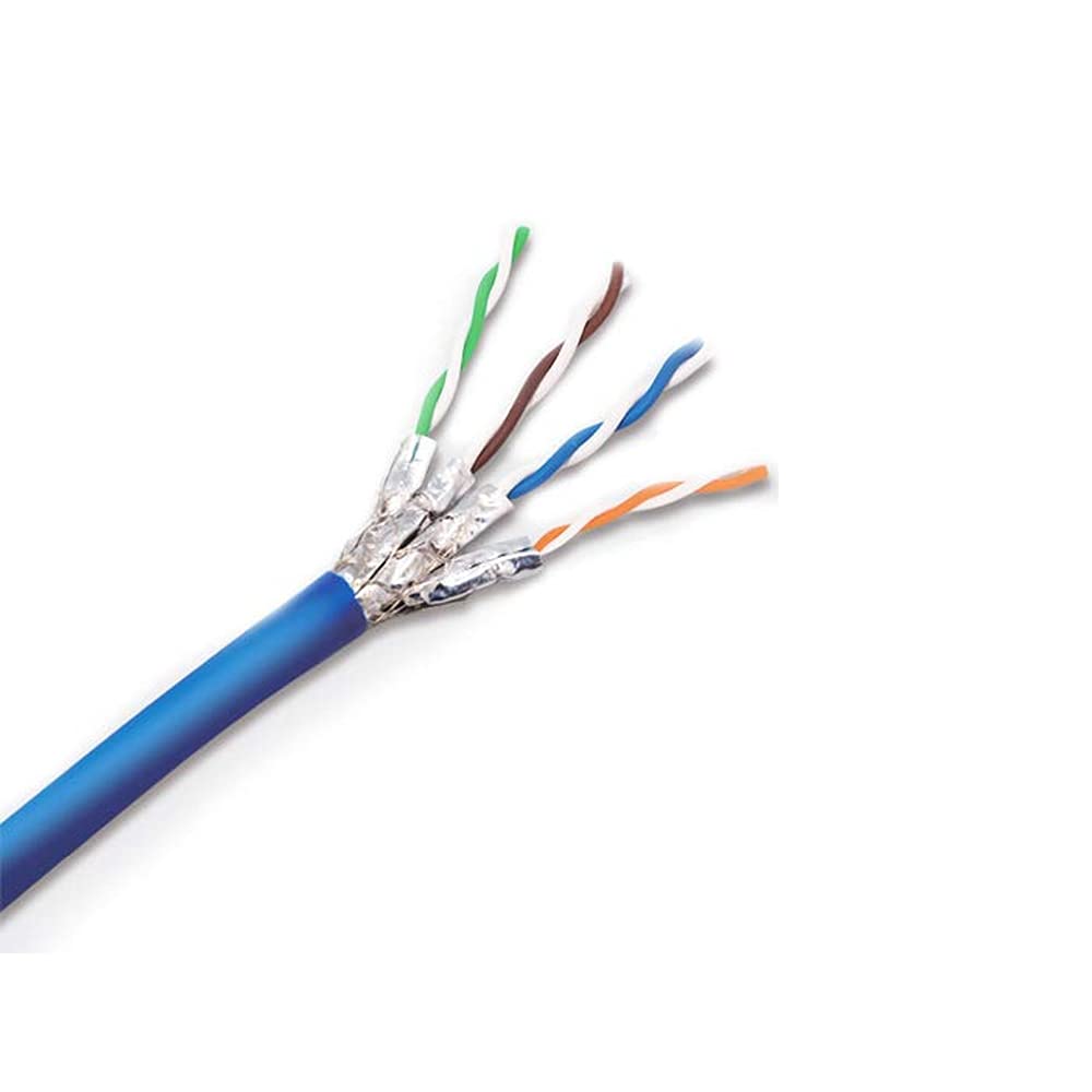 Elite 250ft. Cat8 Shielded Riser (CMR), 40Gb, 2000MHz, S/FTP 22AWG, Solid Bare Copper, UL Listed, ETL Listed, PoE++ (Blue, 250ft.)