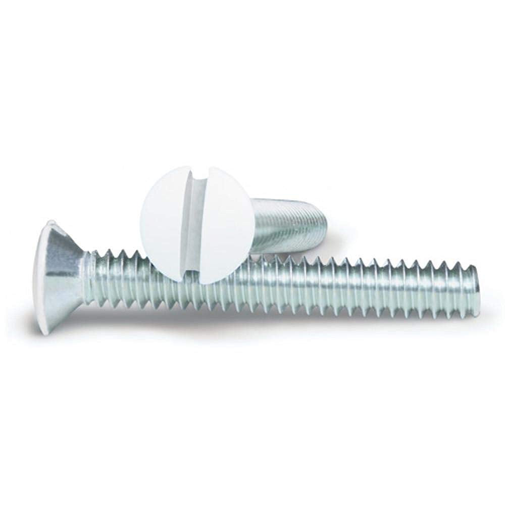Cmple - Single RJ11 Connector with 6 Conductors Phone Wall Plate Jack 6P6C Telephone Single Jack Wallplate with Screws