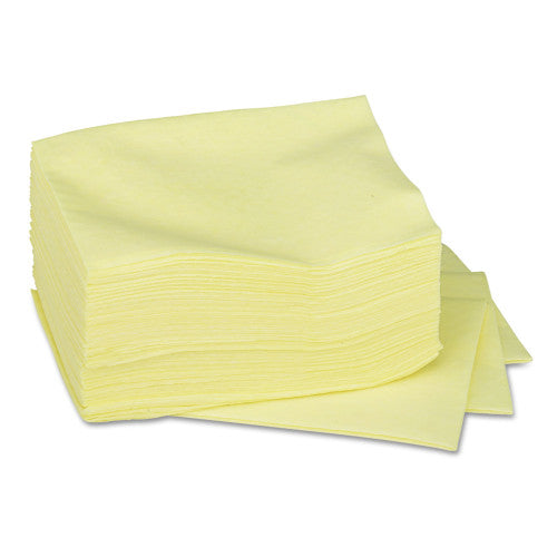 Brawny Dusting Cloths Quarterfold, 17 x 24, Unscented, Yellow, 50/Pack, 4 Packs/Carton (29616)