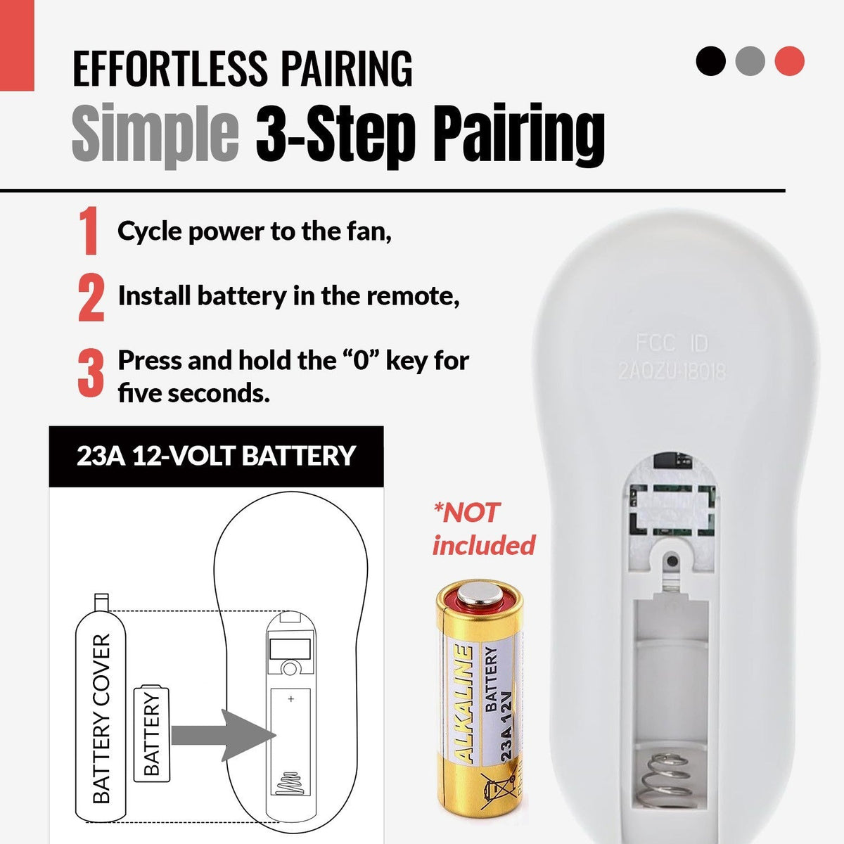 Anderic Substitute For Harbor Breeze TR214B KUJCE10712 Ceiling Fan Remote Control [RRTR214D]