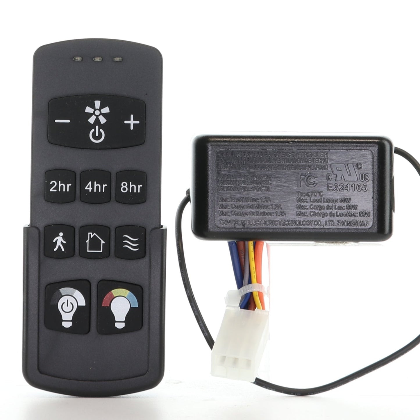 Harbor Breeze Remote Control and Receiver Kit for Boltz III, Mac III, Reverdy, and Crestwell Ceiling Fans - 4L000016450