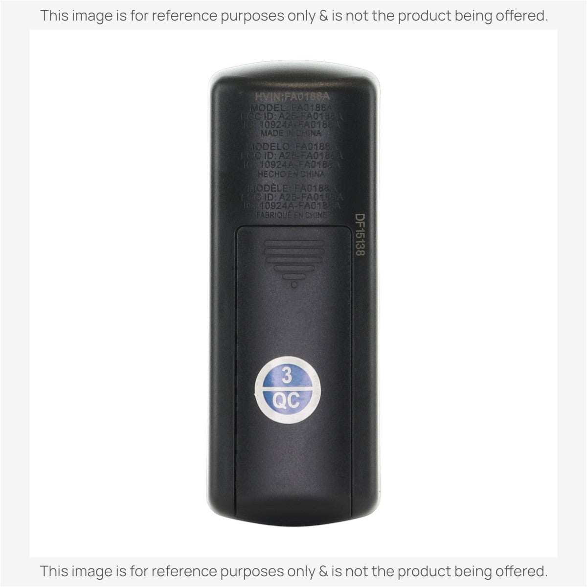 Substitute for Harbor Breeze FA0188A Ceiling Fan Remote Control for Boltz III, Mac III, Reverdy, and Crestwell Fans – A25-FA0188A [RRFA0308]