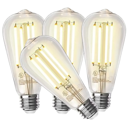 4 Pack - Dimmable Teardrop LED Vintage 60W Eq.