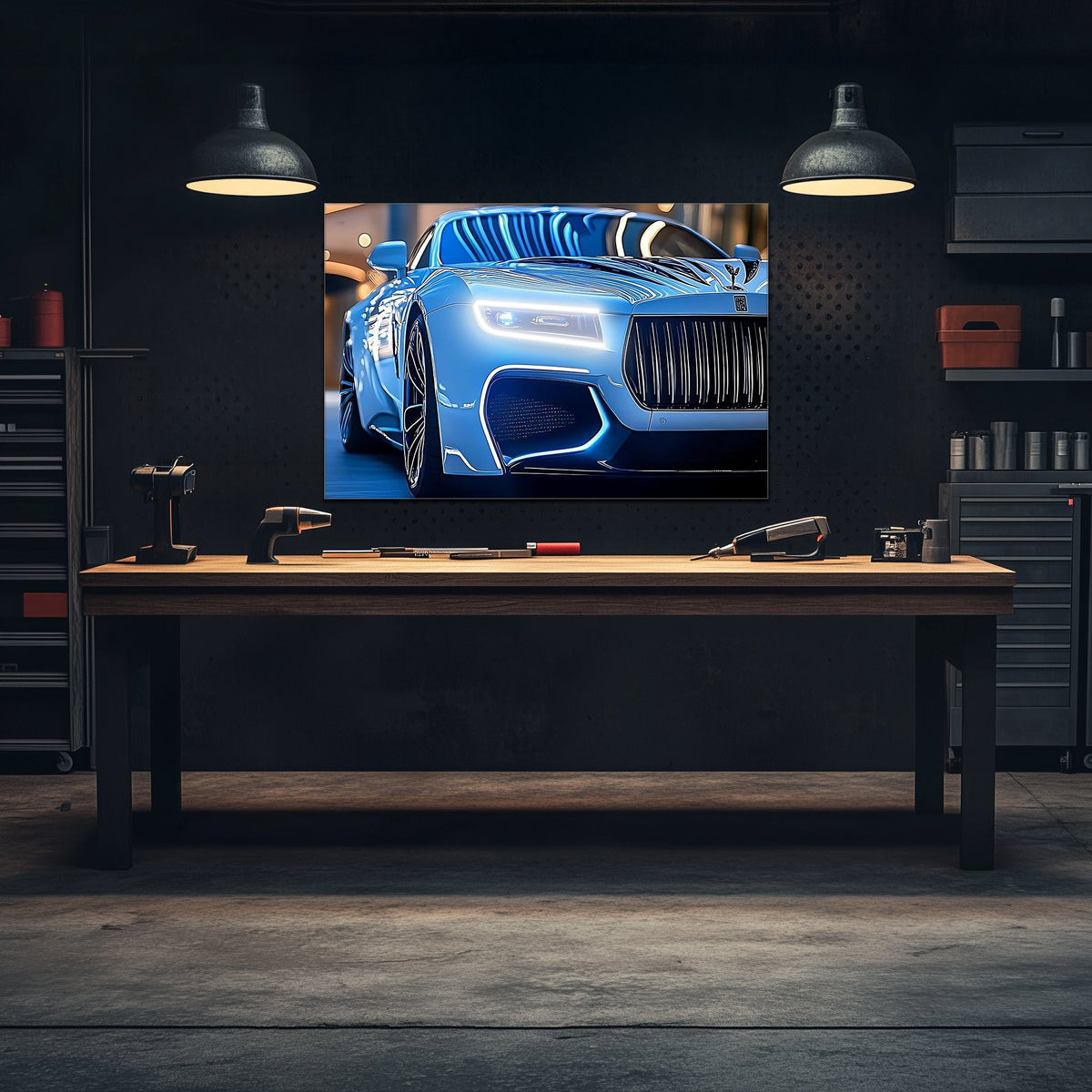 BMW LED Neon Acrylic Wall Poster Sign - Lighted Garage Decor