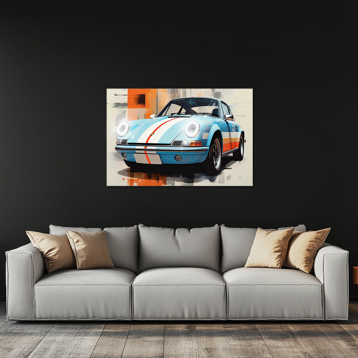 Neon LED Car Wall Art Sign - UV-Printed Acrylic Garage Decor
