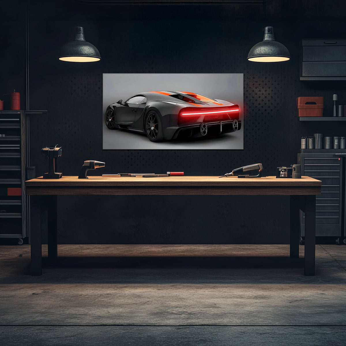 Car LED Neon Wall Art Decor - UV Printed Acrylic Illuminated