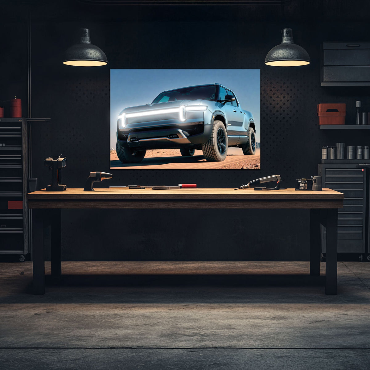 Car Neon LED Wall Art Sign with UV-Printed Acrylic and Integrated Lighting Design