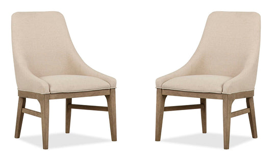 Tristan - Upholstered Arm Chair (Set of 2) - Swiss Coffee