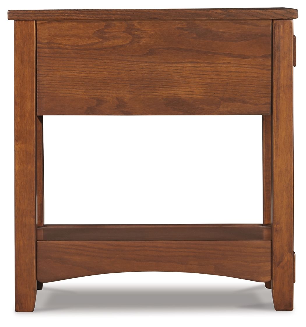 Breegin - Chair Side End Table - 1 Drawer - Brown