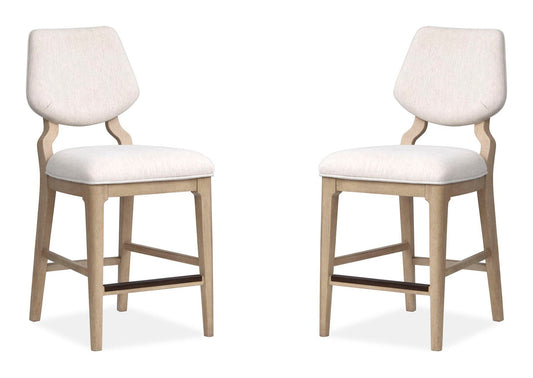 Sunset Cove - Counter Chair With Upholstered Seat and Back (Set of 2) - Sanibel Brown