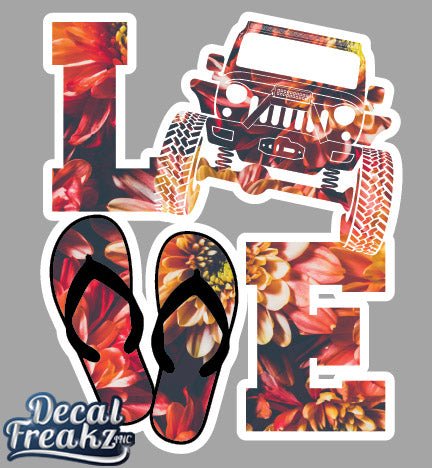 4x4 Love Chrysanthemum Decal