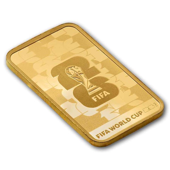 5 Gram Gold Bar PAMP FIFA 2026 World Cup .9999 Fine In Assay