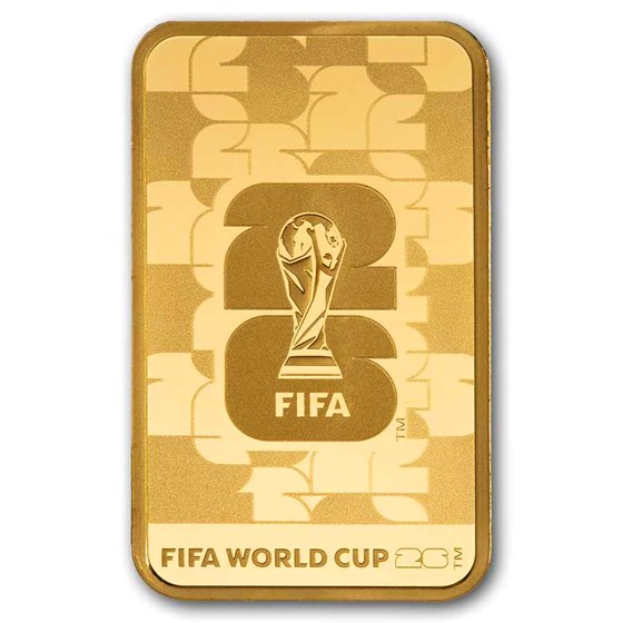 5 Gram Gold Bar PAMP FIFA 2026 World Cup .9999 Fine In Assay