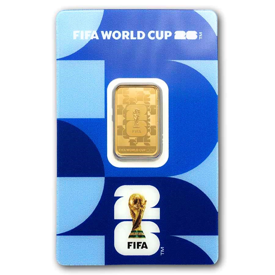 5 Gram Gold Bar PAMP FIFA 2026 World Cup .9999 Fine In Assay
