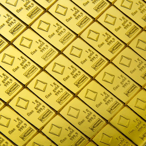 50 x 1 Gram Gold Valcambi CombiBar .9999 Fine In Assay 1.6075 Oz