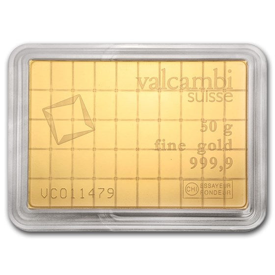 50 x 1 Gram Gold Valcambi CombiBar .9999 Fine In Assay 1.6075 Oz