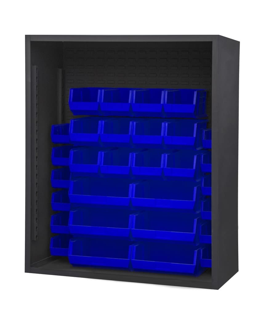 Enclosed Sheving with 30 Bins
