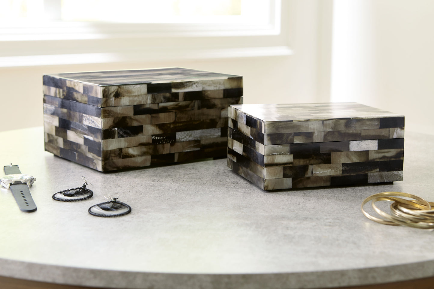 Ellford - Box Set (Set of 2) - Black / Brown / Cream