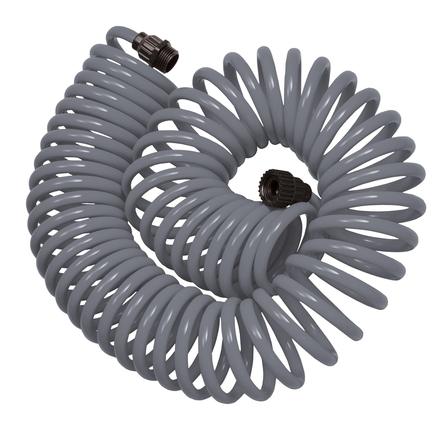 50' Gray Coil Hose w/8-Pattern Plastic Nozzle 27560