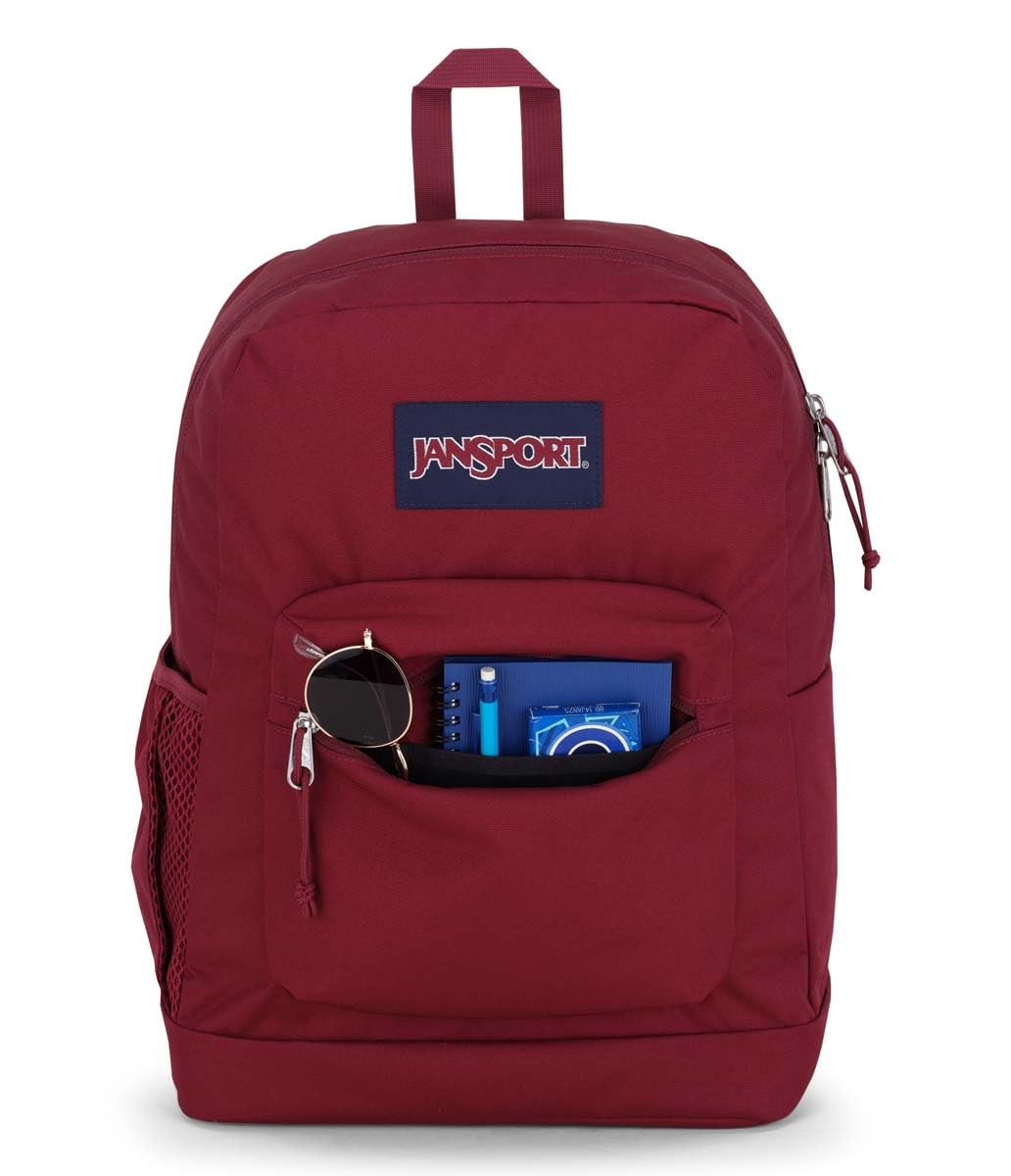 JanSport Cross Town Plus Backpack - Large Main Compartment, Side Water Bottle Pocket, 15-Inch Padded Laptop Sleeve - Black