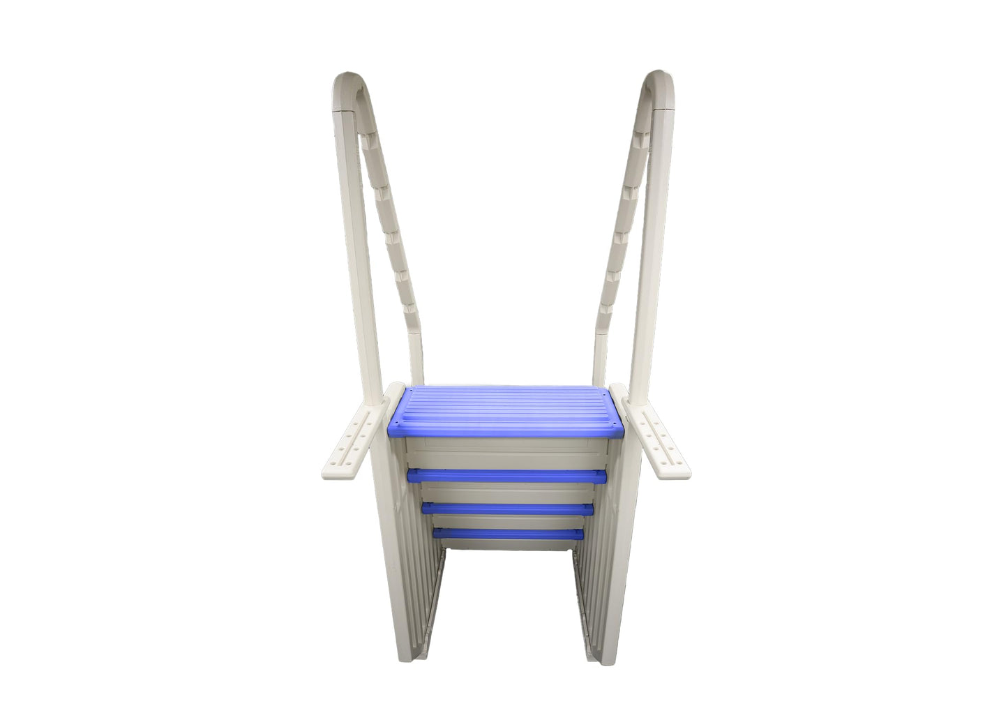 Confer Plastics Step-1X: Sturdy Above Ground Entry System with Dual Handrails and Slip-Resistant Steps, Easy Installation, Supports up to 400 lbs - Proudly Made in USA. Warm Grey with Grey Treads