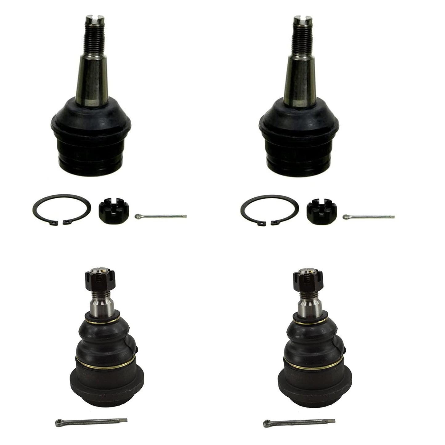 Detroit Axle - 4WD Front 4pc Ball Joints for Ford F-250 F-350 F-450 F-550 Excursion, 4 Upper & Lower Ball Joints Replacement