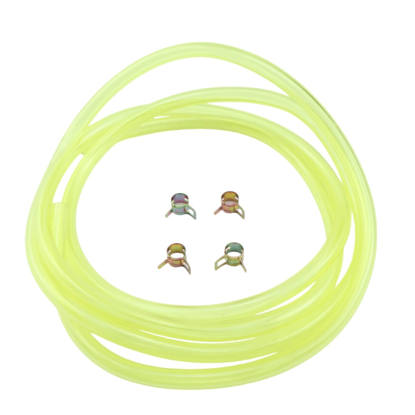 7' Long 1/4'' ID 3/8'' OD Blue Fuel Line Kit with Clamps Compatible with Small Gas Diesel Powersports Generators Engines Snowmobile Dirt Bike Quad Motorcycle Go Kart Golf Cart