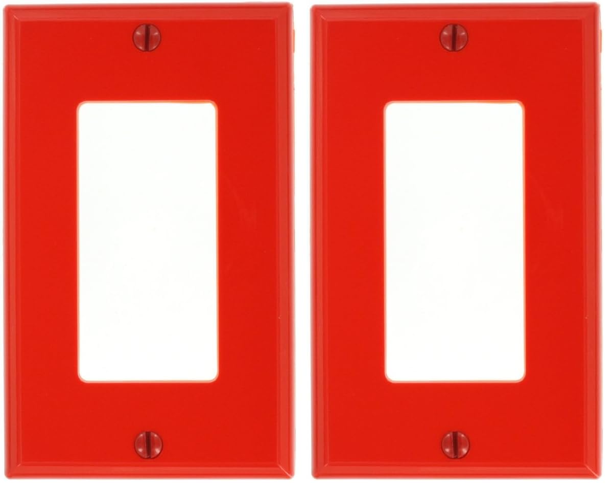 Leviton 1-Gang Decora/GFCI Device Wallplate, Standard Size, Thermoplastic Nylon, Device Mount, 80401-NGY, Gray