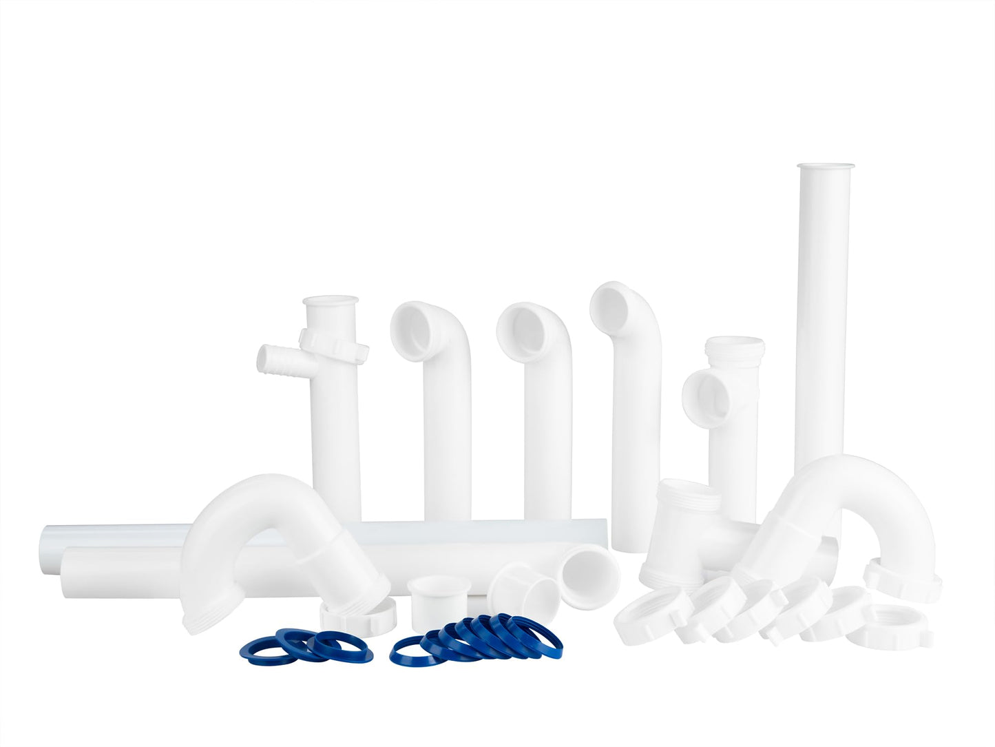 (5-Pack) Kitchen Sink Drain Kit,1-1/2”,for Most Kitchen Sink Drain Repair Kit and Bathroom Sink Drain Kit, Kitchen Sink P Trap Drain Kit 1 1/2”, Completed Sink Pipe Replacement Kit