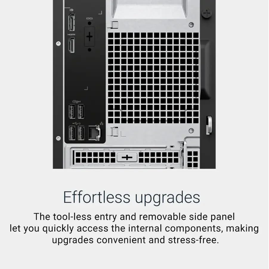 Dell Ect1250 Tower Desktop PC – Intel Core Ultra 5 225 (10‑Core) | 32 GB DDR5 RAM | 1TB NVMe SSD | Intel UHD Graphics | Bluetooth & Wi-Fi 6 | Windows 11 Pro | Keyboard & Mouse | Black