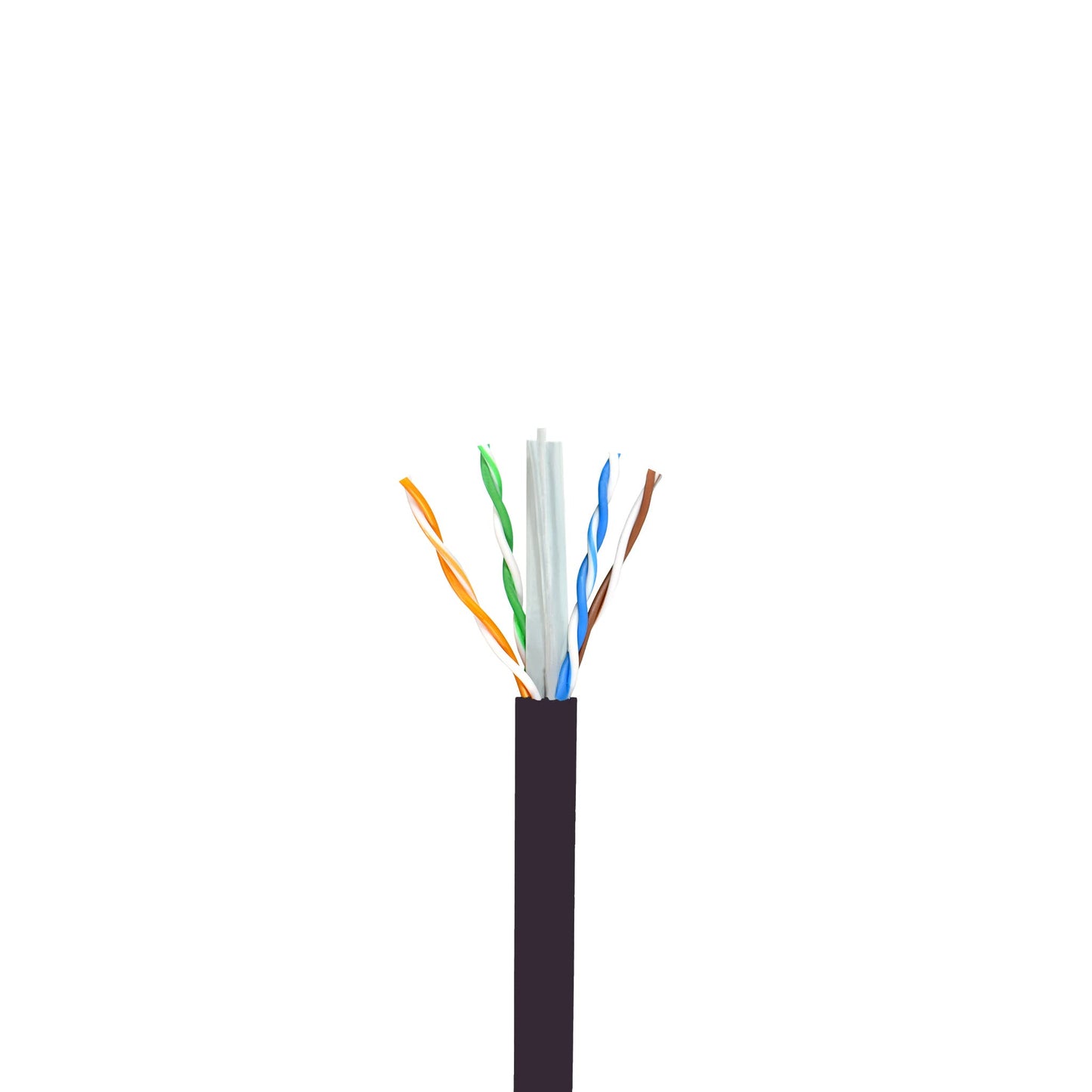 Elite Cat6 CMR Riser (CAT6e) Ethernet Cable 1000ft, 24AWG, Solid Bare Copper Wire, 600MHz, w/Spline(Noise Reducing Cross Separator), UL Certified, Bulk LAN Cable - Orange