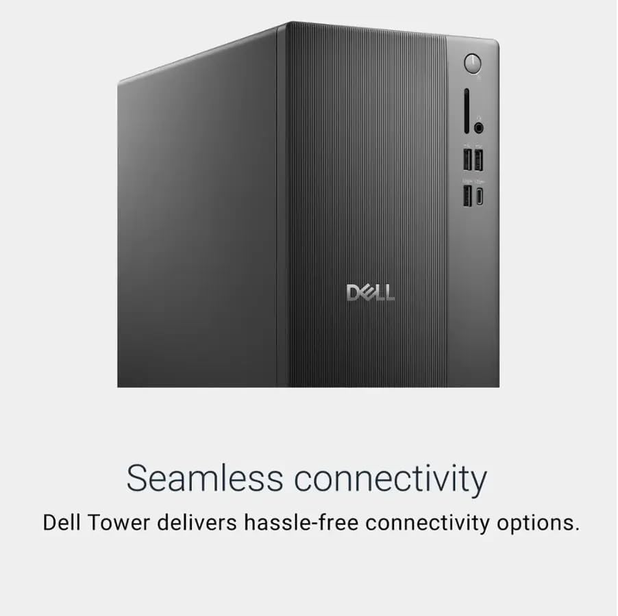 Dell Ect1250 Tower Desktop PC – Intel Core Ultra 5 225 (10‑Core) | 32 GB DDR5 RAM | 1TB NVMe SSD | Intel UHD Graphics | Bluetooth & Wi-Fi 6 | Windows 11 Pro | Keyboard & Mouse | Black