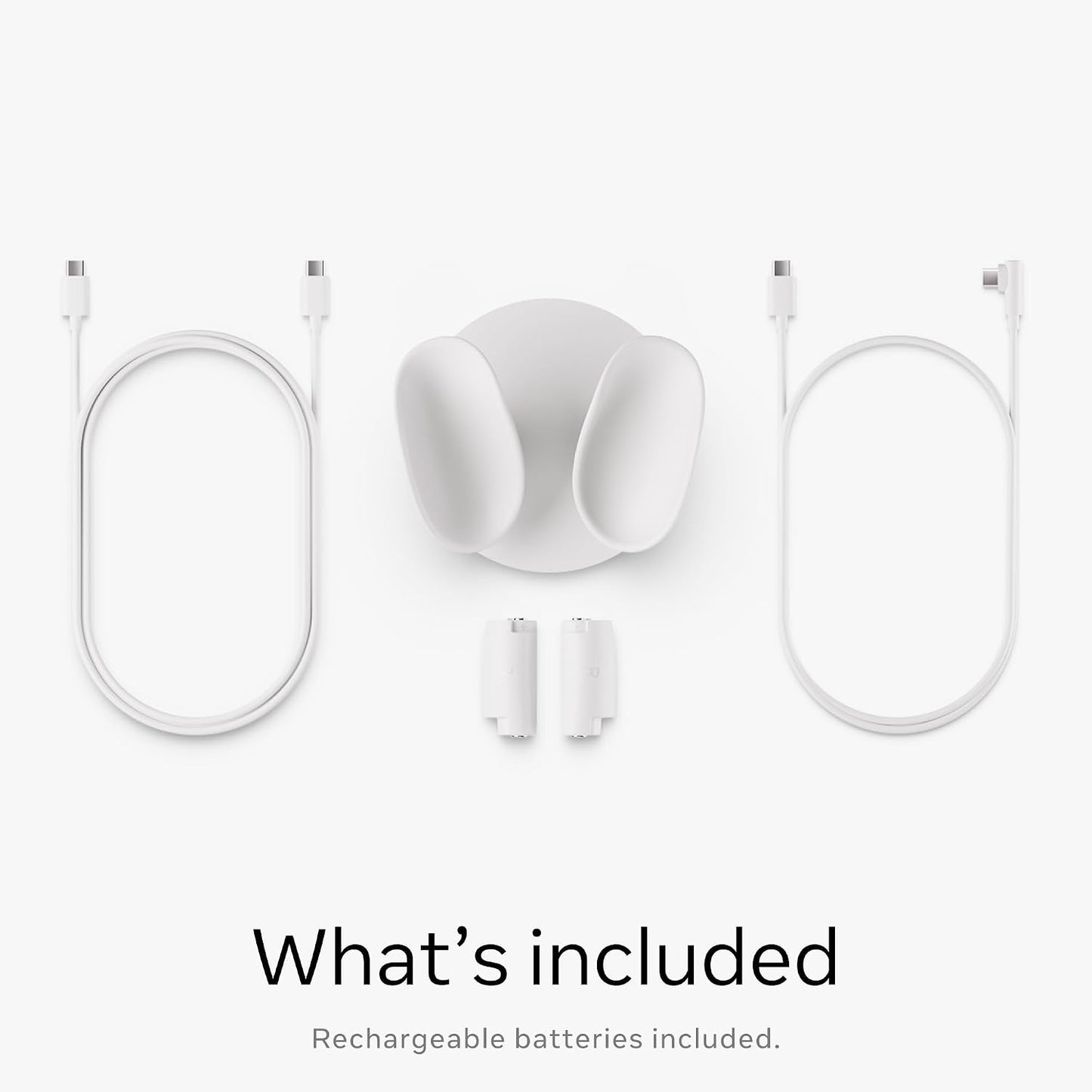 Meta Quest Compact Charging Dock — Works with Meta Quest 3/3S — Extended Headset Charging Cable — Wireless Charging for Touch Plus Controllers | Compact charging dock with rechargeable batteries and USB-C cables for Quest 3, Quest 3S and Touch Plus contro