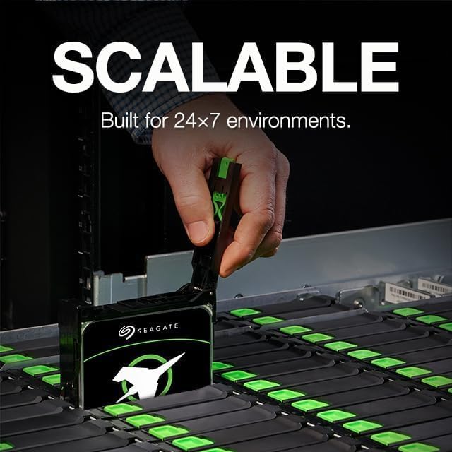 Seagate Exos X24 24TB Enterprise Hard Drive HDD SATA 6Gb/s 512MB Cache 7200 RPM 512e CMR Helium Sealed 3.5in Hard Drive ST24000NM000H