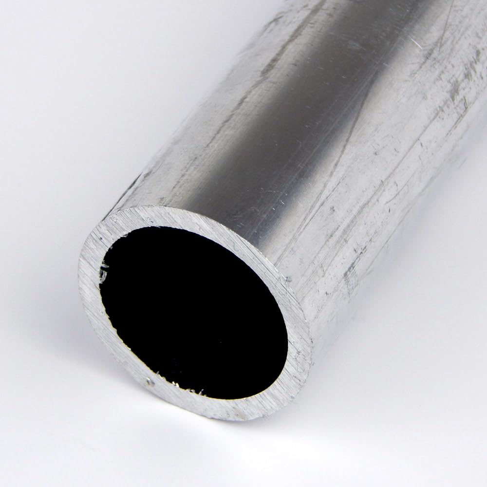 6061 Aluminum Pipe, Schedule 40, 2" Nominal, 2.067" Inside Diameter, 2.38" Outside Diameter, 0.15" Wall, 12" Length, OnlineMetals