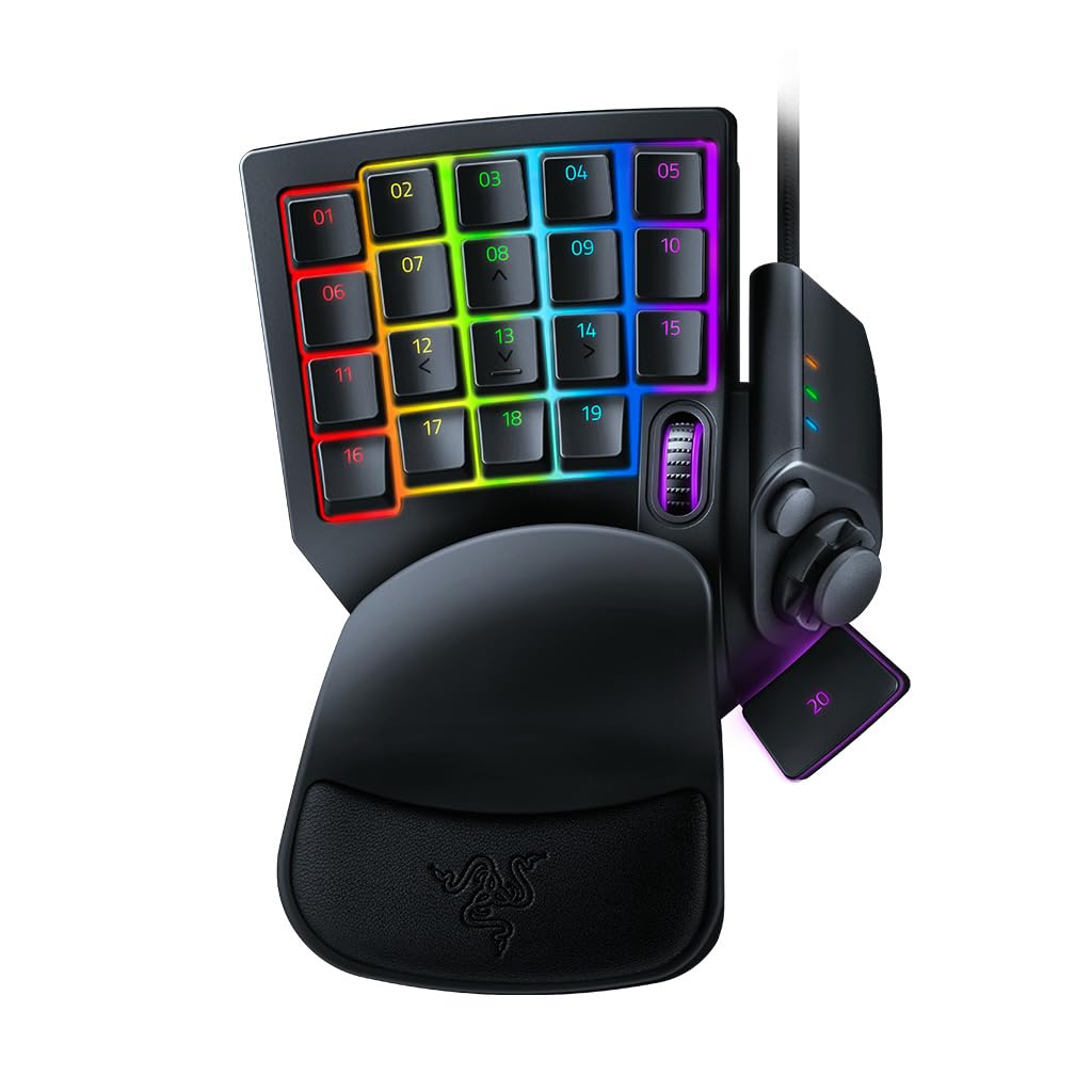 Razer Tartarus V2 Gaming Keypad: Mecha Membrane Key Switches - One Handed Keyboard - 32 Programmable Keys - Customizable Chroma RGB Lighting - Programmable Macros - Snap Tap - Black
