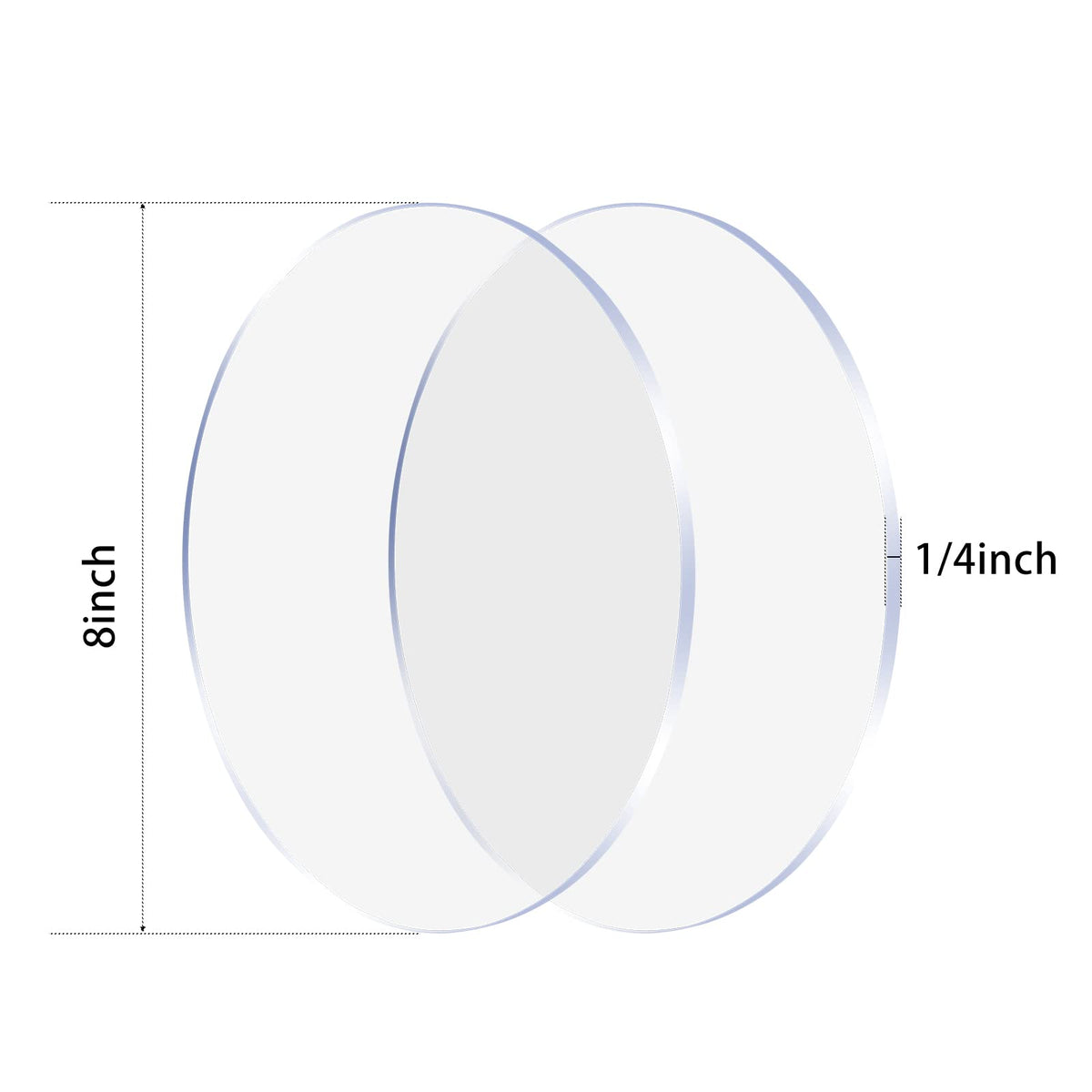 4 Pieces 1/8" Round Plexiglass Sheet, 6 Inch Diameter Clear Acrylic Circle, Cake Disk Acrylic Sheet, Plexiglass Table Top, Round Acrylic Backdrop