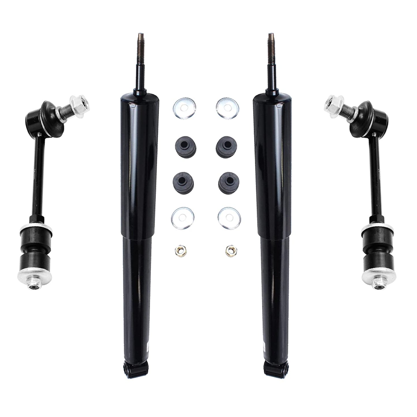 Detroit Axle - 6pc Struts Shocks Kit for 2014-2018 Chevy Silverado 1500 GMC Sierra 1500, 2 Front Struts w/Coil Springs 2 Sway Bars 2 Rear Shock Absorbers 2015 2016 2017 Replacement Suspension