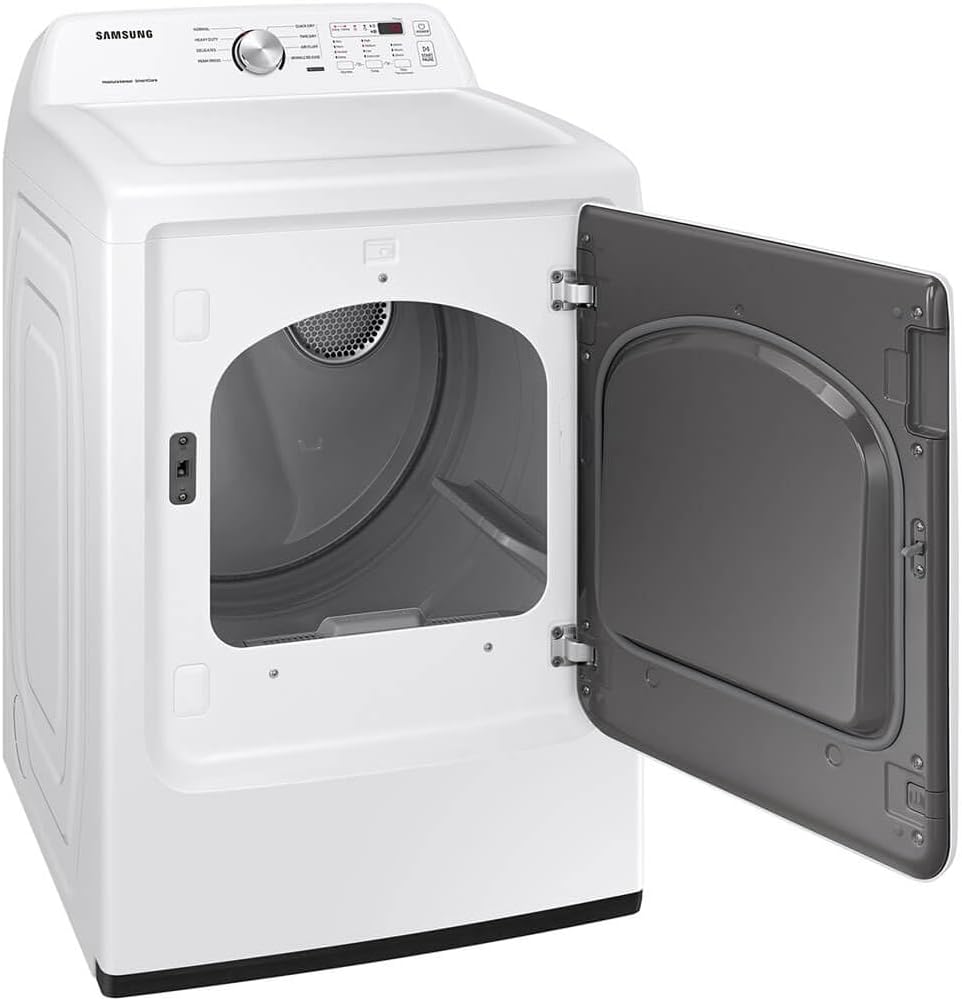 Samsung 7.2 cu. ft. Capacity Top Load Electric Dryer with Sensor Dry, White, DVE45T3200W/A3