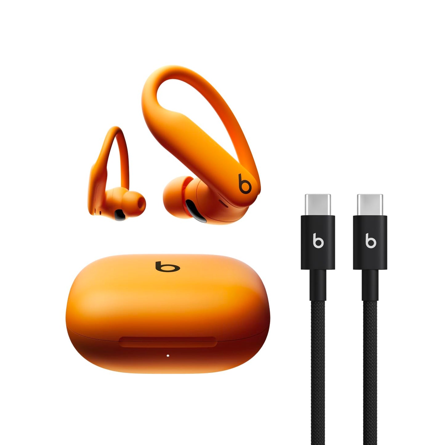 Beats Powerbeats Pro 2 - Wireless Noise Cancelling Workout Earbuds with Secure- Fit Earhooks, Up to 45-Hour Battery with Charging Case, Sweat & Water Resistant, Heart Rate Monitoring - Jet Black