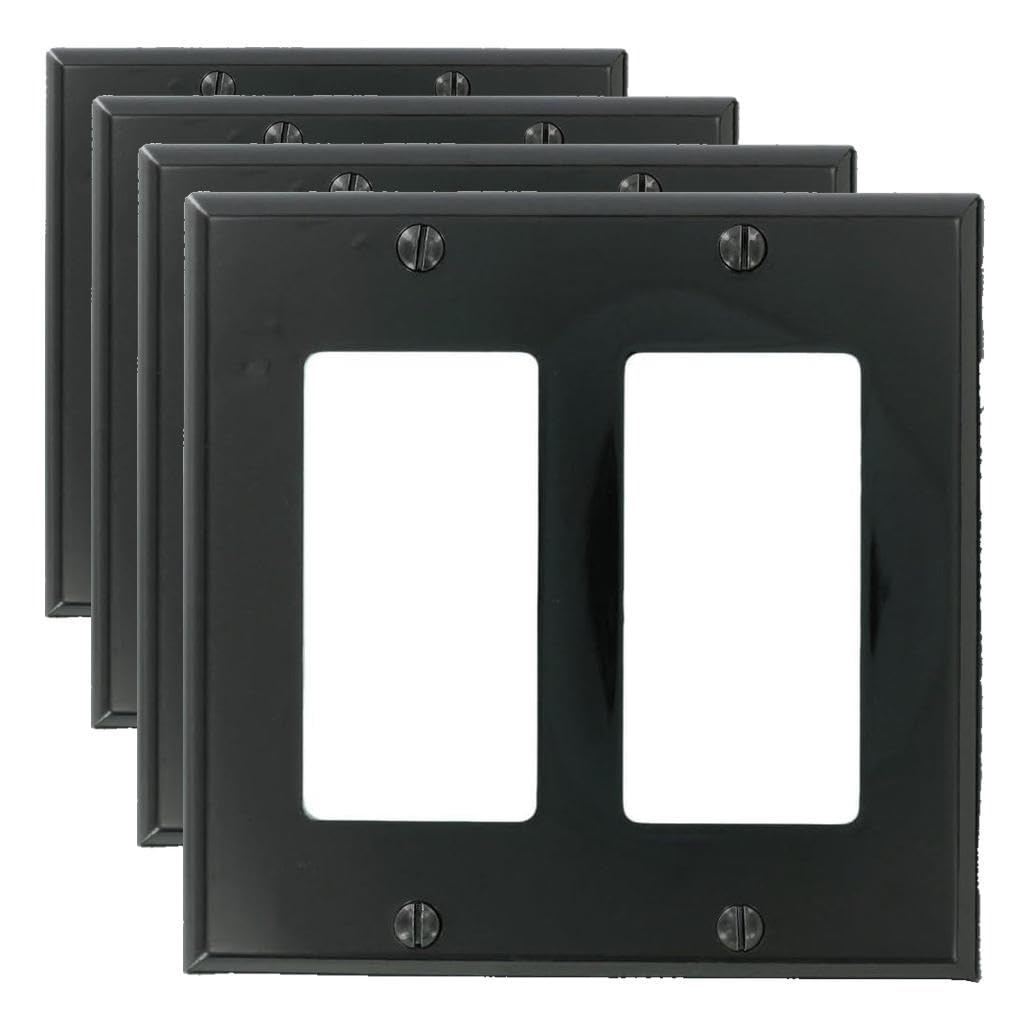 Leviton 1-Gang Decora/GFCI Device Wallplate, Standard Size, Thermoplastic Nylon, Device Mount, 80401-NGY, Gray