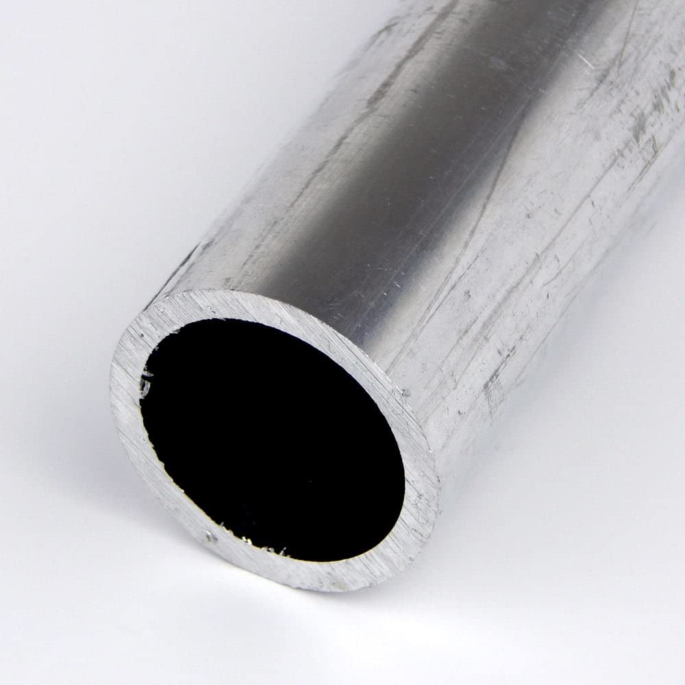 6061 Aluminum Pipe, Schedule 40, 2" Nominal, 2.067" Inside Diameter, 2.38" Outside Diameter, 0.15" Wall, 12" Length, OnlineMetals